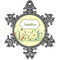 Nature Inspired Vintage Snowflake Ornament (Personalized)