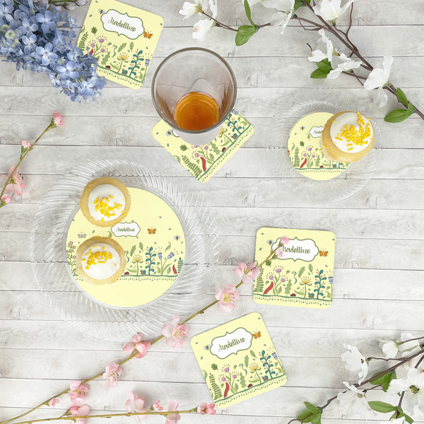 Nature Inspired Plastic Party Appetizer & Dessert Plates - In Context