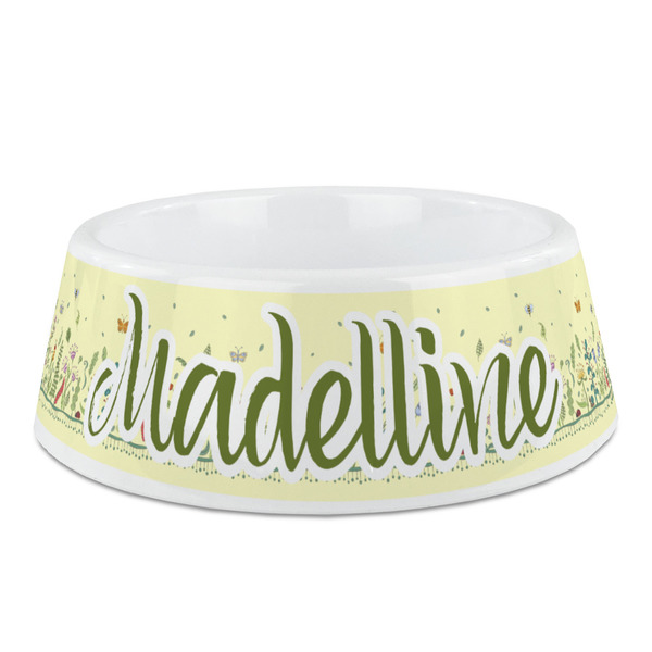 Custom Nature Inspired Plastic Dog Bowl - Medium (Personalized)