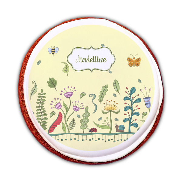 Nature Inspired Printed Icing Circle - Medium - On Cookie
