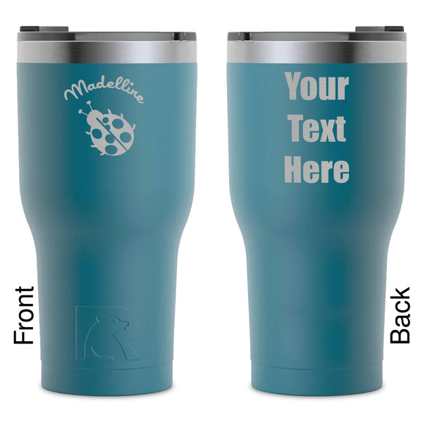 Custom Nature Inspired RTIC Tumbler - Dark Teal - Laser Engraved - Double-Sided (Personalized)