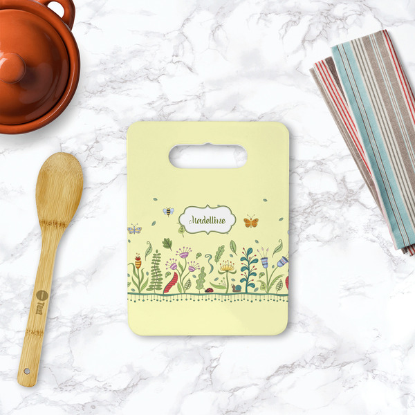 Nature Inspired Rectangle Trivet with Handle - LIFESTYLE