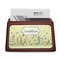 Nature Inspired Red Mahogany Business Card Holder - Straight