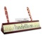 Nature Inspired Red Mahogany Nameplates with Business Card Holder - Angle