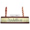 Nature Inspired Red Mahogany Nameplates with Business Card Holder - Straight
