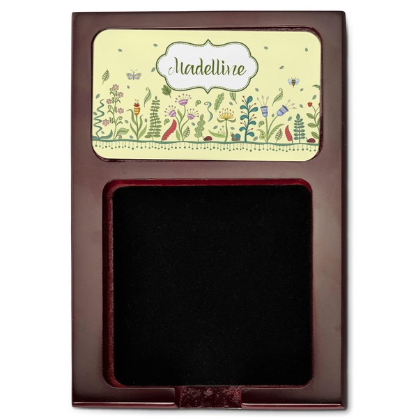 Nature Inspired Red Mahogany Sticky Note Holder - Flat