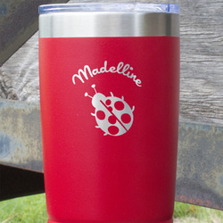 Nature Inspired 20 oz Stainless Steel Tumbler - Red - Single Sided (Personalized)