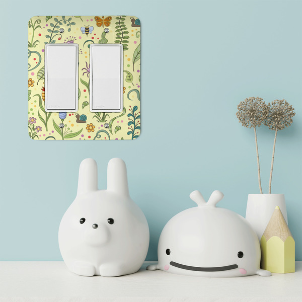 Nature Inspired Rocker Light Switch Covers - Double - IN CONTEXT