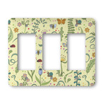 Nature Inspired Rocker Style Light Switch Cover - Three Switch