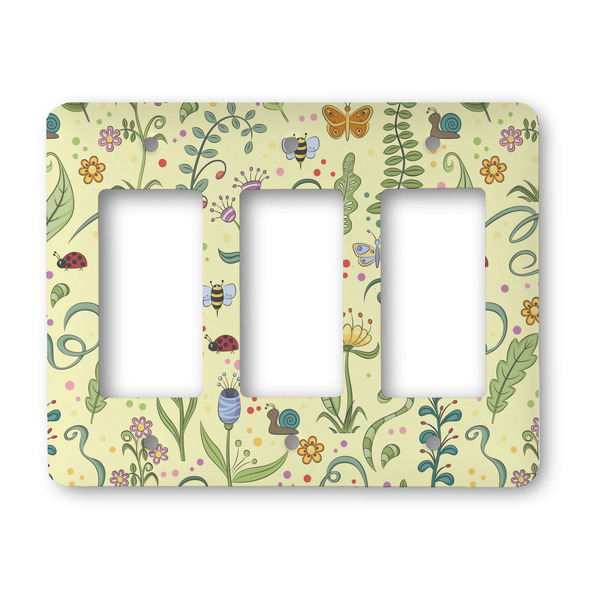 Custom Nature Inspired Rocker Style Light Switch Cover - Three Switch
