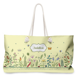 Nature Inspired Large Tote Bag with Rope Handles (Personalized)