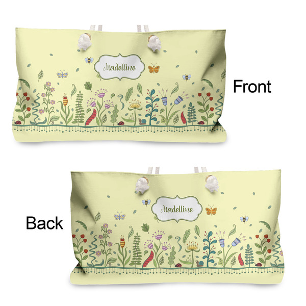 Nature Inspired Large Rope Tote - From & Back View