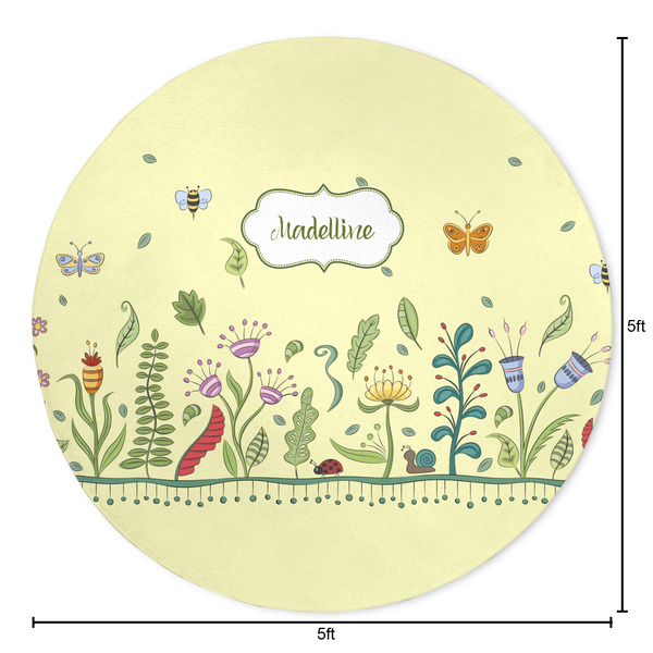 Nature Inspired Round Area Rug - Size