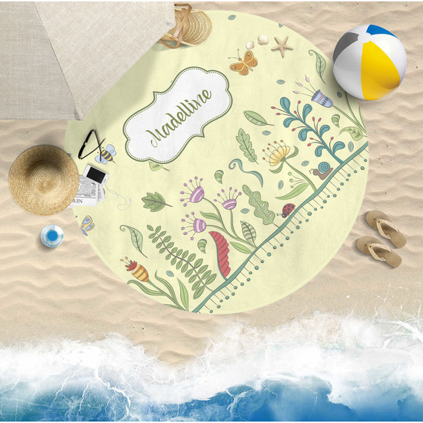 Nature Inspired Round Beach Towel Lifestyle