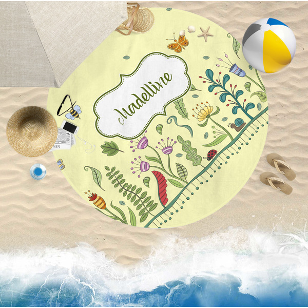 Nature Inspired Round Beach Towel Lifestyle
