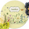 Nature Inspired Round Linen Placemats - Front (w flowers)