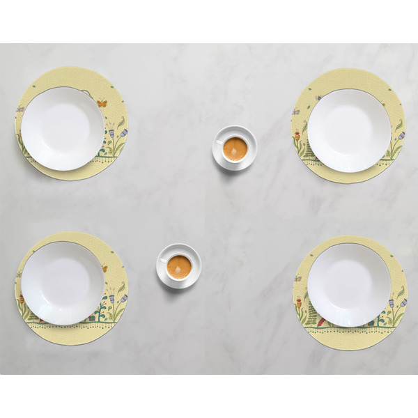 Nature Inspired Round Linen Placemats - LIFESTYLE (set of 4)
