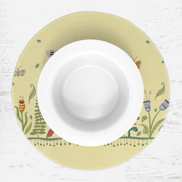 Nature Inspired Round Linen Placemats - LIFESTYLE (single)