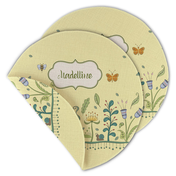 Custom Nature Inspired Round Linen Placemat - Double Sided (Personalized)