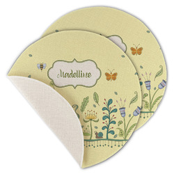 Nature Inspired Round Linen Placemat - Single Sided - Set of 4 (Personalized)