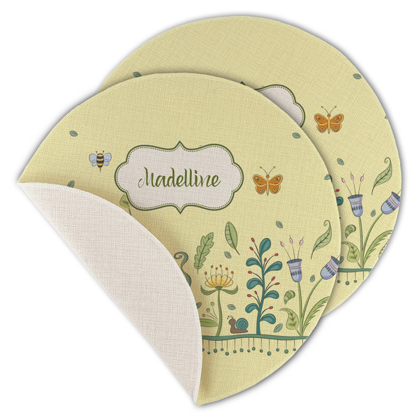 Nature Inspired Round Linen Placemats - MAIN (Single Sided)