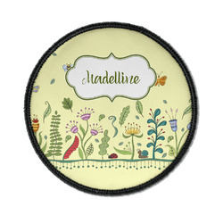 Nature Inspired Iron On Round Patch w/ Name or Text