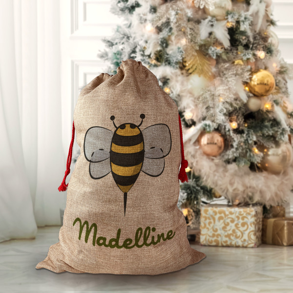 Nature Inspired Santa Bag - Front (stuffed)