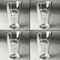 Nature Inspired Set of Four Engraved Beer Glasses - Individual View