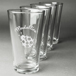 Nature Inspired Pint Glasses - Engraved (Set of 4) (Personalized)