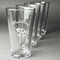 Nature Inspired Set of Four Engraved Pint Glasses - Set View