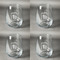 Nature Inspired Set of Four Personalized Stemless Wineglasses (Approval)