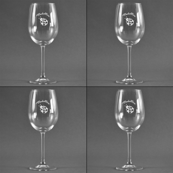Nature Inspired Set of Four Personalized Wineglasses (Approval)