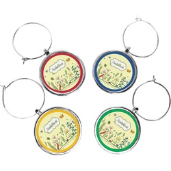 Nature Inspired Wine Charms (Set of 4) (Personalized)