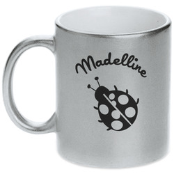 Nature Inspired Metallic Silver Mug (Personalized)