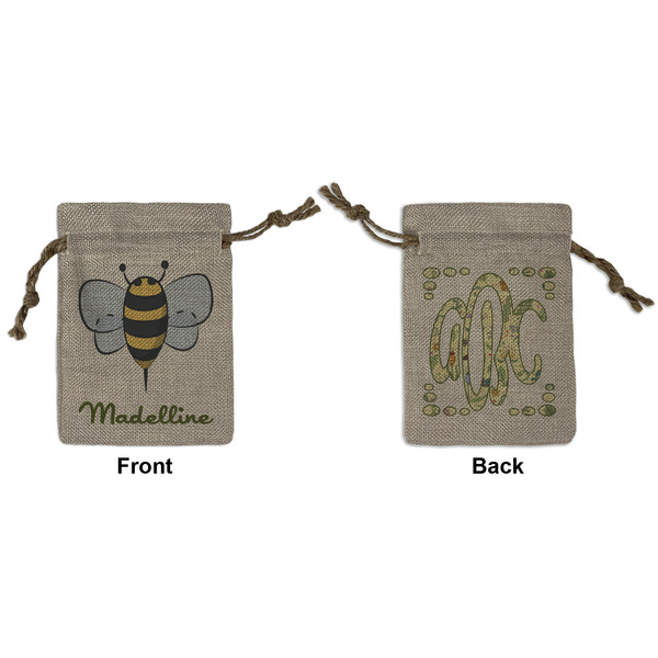Custom Nature Inspired Small Burlap Gift Bag - Front & Back (Personalized)