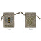 Nature Inspired Small Burlap Gift Bag - Front and Back
