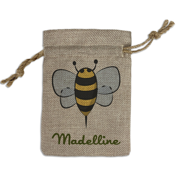 Custom Nature Inspired Small Burlap Gift Bag - Front (Personalized)