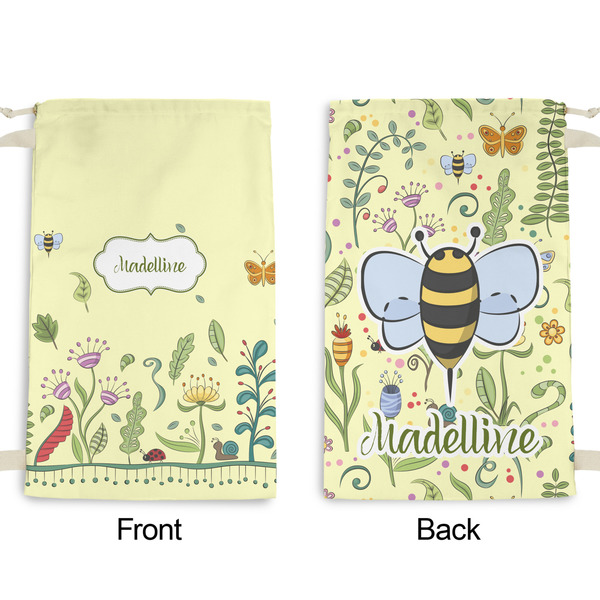 Nature Inspired Small Laundry Bag - Front & Back View