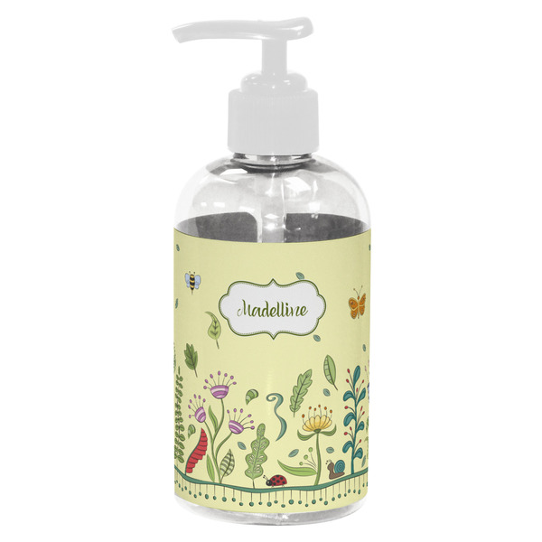 Custom Nature Inspired Plastic Soap / Lotion Dispenser (8 oz - Small - White) (Personalized)