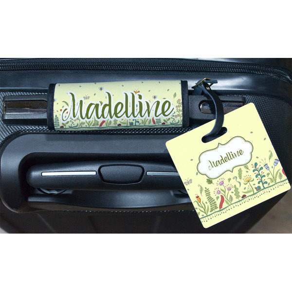 Nature Inspired Square Luggage Tag & Handle Wrap - In Context