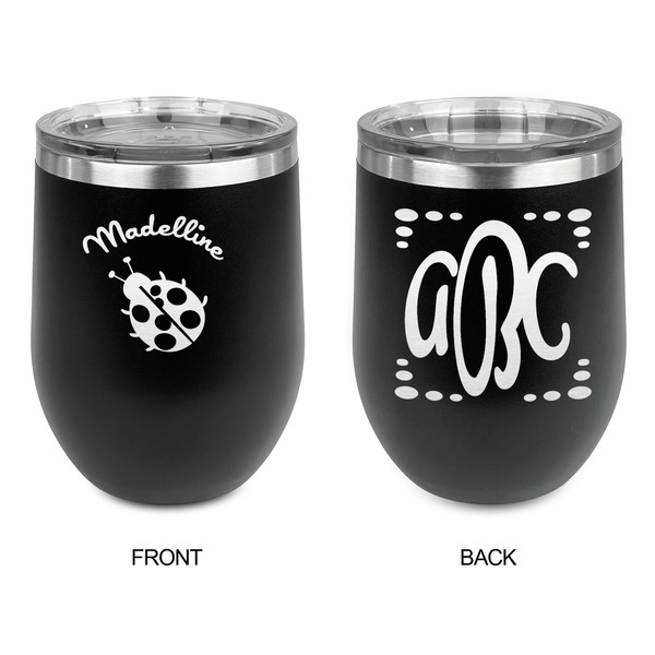 Nature Inspired Stainless Wine Tumblers - Black - Double Sided - Approval