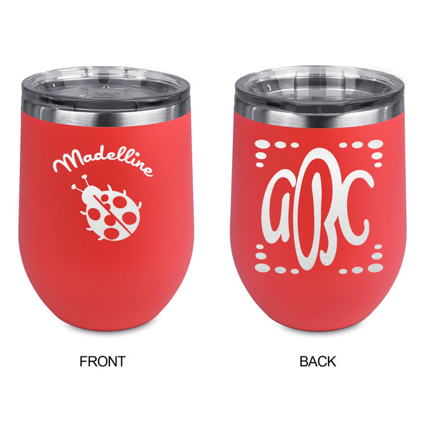 Nature Inspired Stainless Wine Tumblers - Coral - Double Sided - Approval