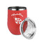 Nature Inspired Stainless Wine Tumblers - Coral - Single Sided - Alt View