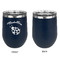 Nature Inspired Stainless Wine Tumblers - Navy - Single Sided - Approval