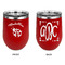 Nature Inspired Stainless Wine Tumblers - Red - Double Sided - Approval