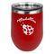 Nature Inspired Stainless Wine Tumblers - Red - Double Sided - Front