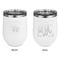 Nature Inspired Stainless Wine Tumblers - White - Double Sided - Approval