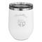 Nature Inspired Stainless Wine Tumblers - White - Double Sided - Front