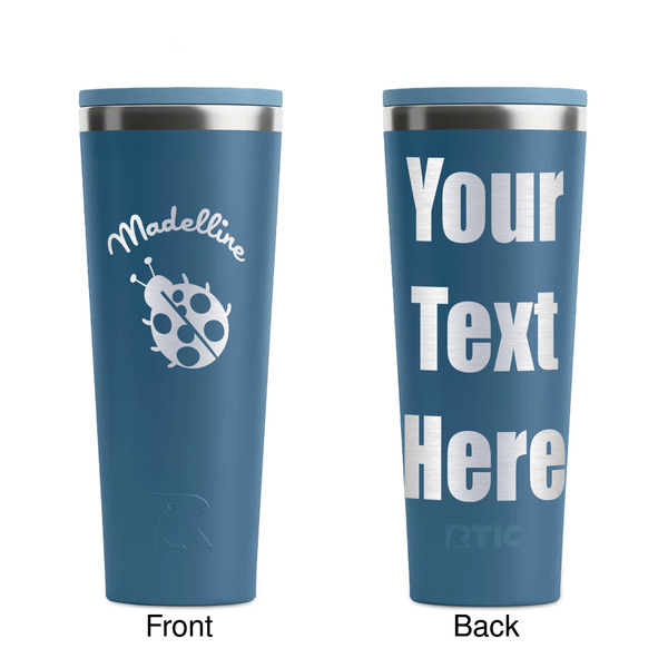 Nature Inspired Steel Blue RTIC Everyday Tumbler - 28 oz. - Front and Back