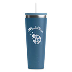 Nature Inspired RTIC Everyday Tumbler with Straw - 28oz - Steel Blue - Single-Sided (Personalized)